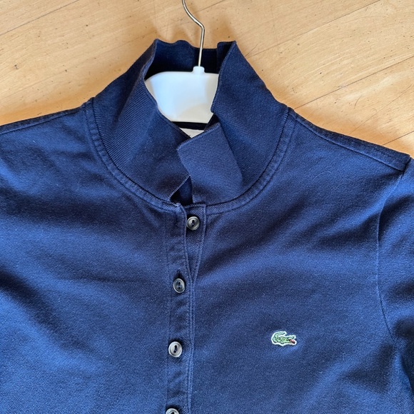 LACOSTE  navy 5 button slim fit polo, 36(2/4)  GD1135 - Picture 3 of 6